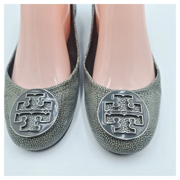 Tory Burch Stingray Reva Leather Flats - Picture 3 of 8